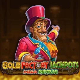 Logo of Gold Factory Jackpots Mega Moolah from Aurum Signature Studios at Tikal Casino