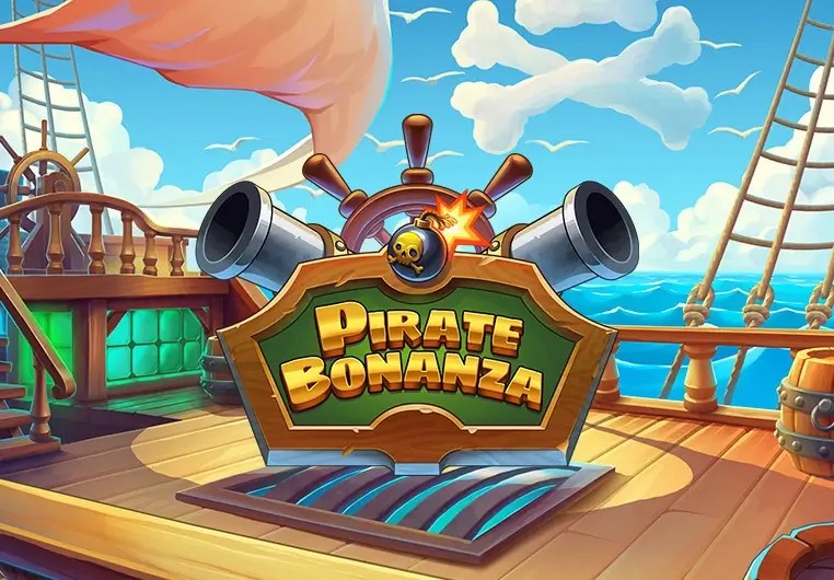 Pirate Bonanza Slot slot logo by Backseat Gaming at Tikal CasinoPirate Bonanza Slot