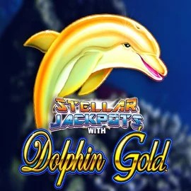 Official Jackpots logo: Dolphin Gold with Stellar Jackpots by Lightning Box Game at Tikal Casino