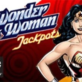 Wonder Woman Jackpots slot logo by Amaya at Tikal Casino